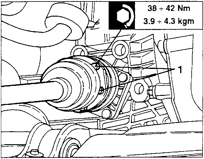 Slackening fastening screws and disconnecting axle shafts