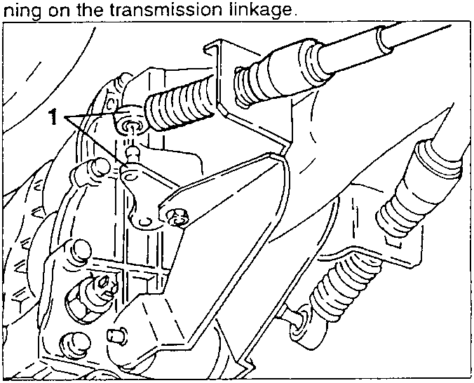 Disconnecting gear selector cable from transmission linkage