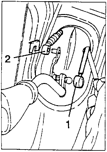 Gear selector cable disconnected from control lever.
