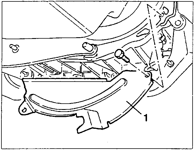 Diagram showing flywheel guard removal