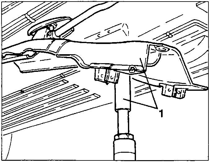 Hydraulic jack supporting gearshift controls support
