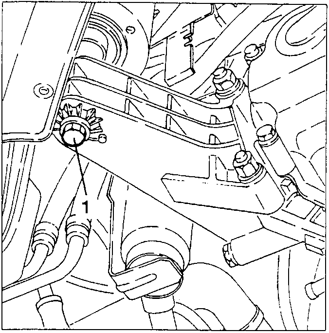 Gearbox side power unit support screw