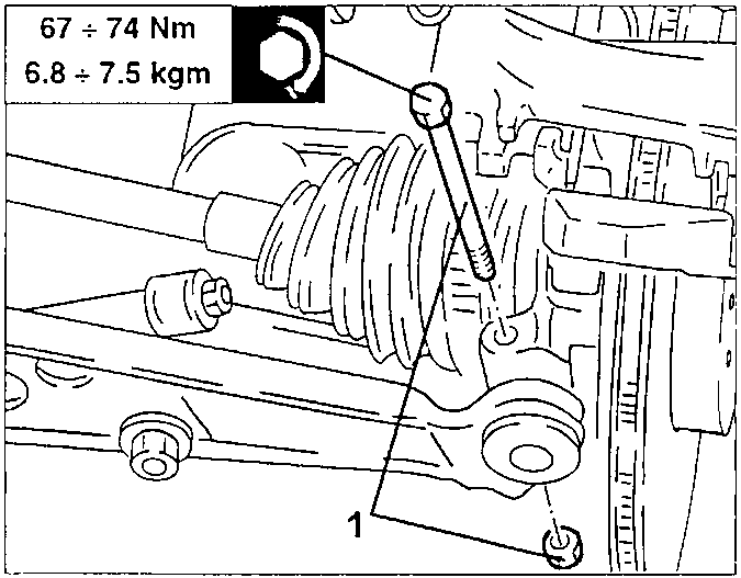Wishbone bolts with torque value
