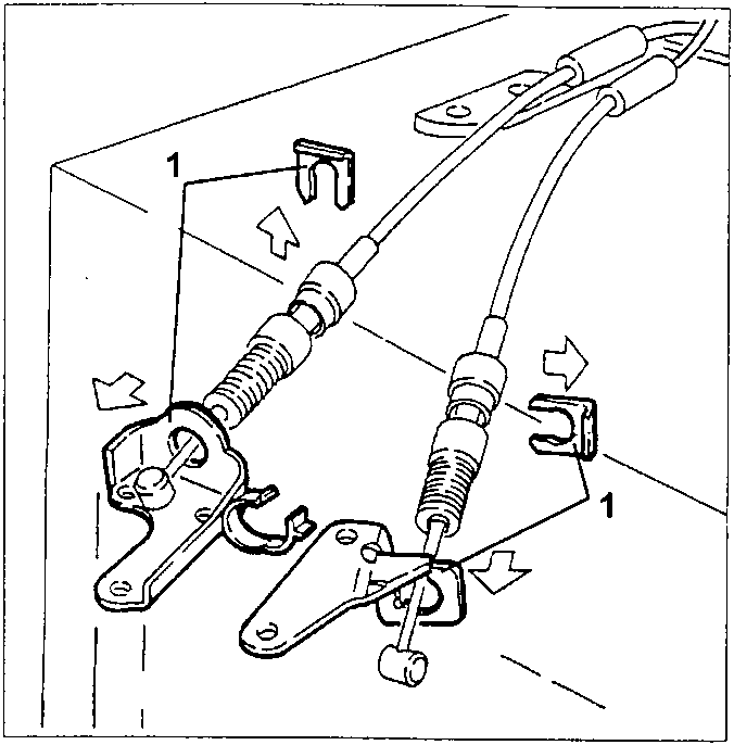 Gear selection/engagement cables with stopper plates