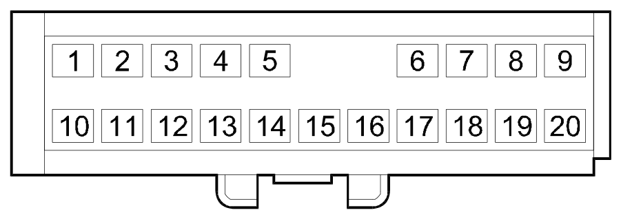 Connector C30, Left rear earth