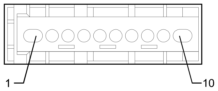 Connector D1, Front / dashboard coupling