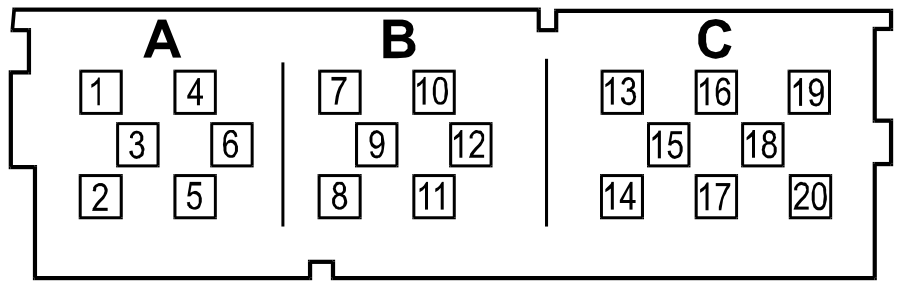Connector Q30, Driver's Side Bag