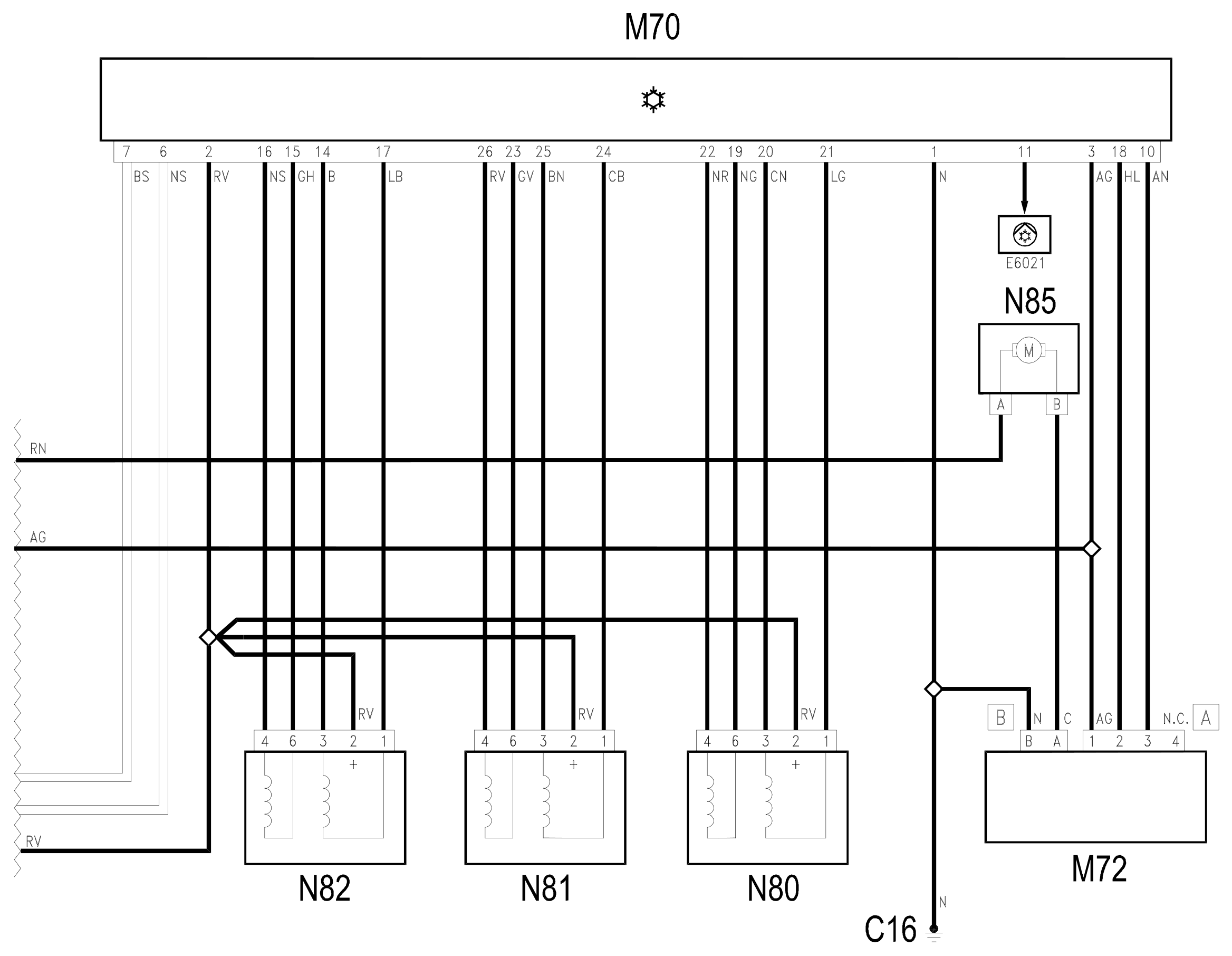 Wiring diagram E6020 AIR CONDITIONER