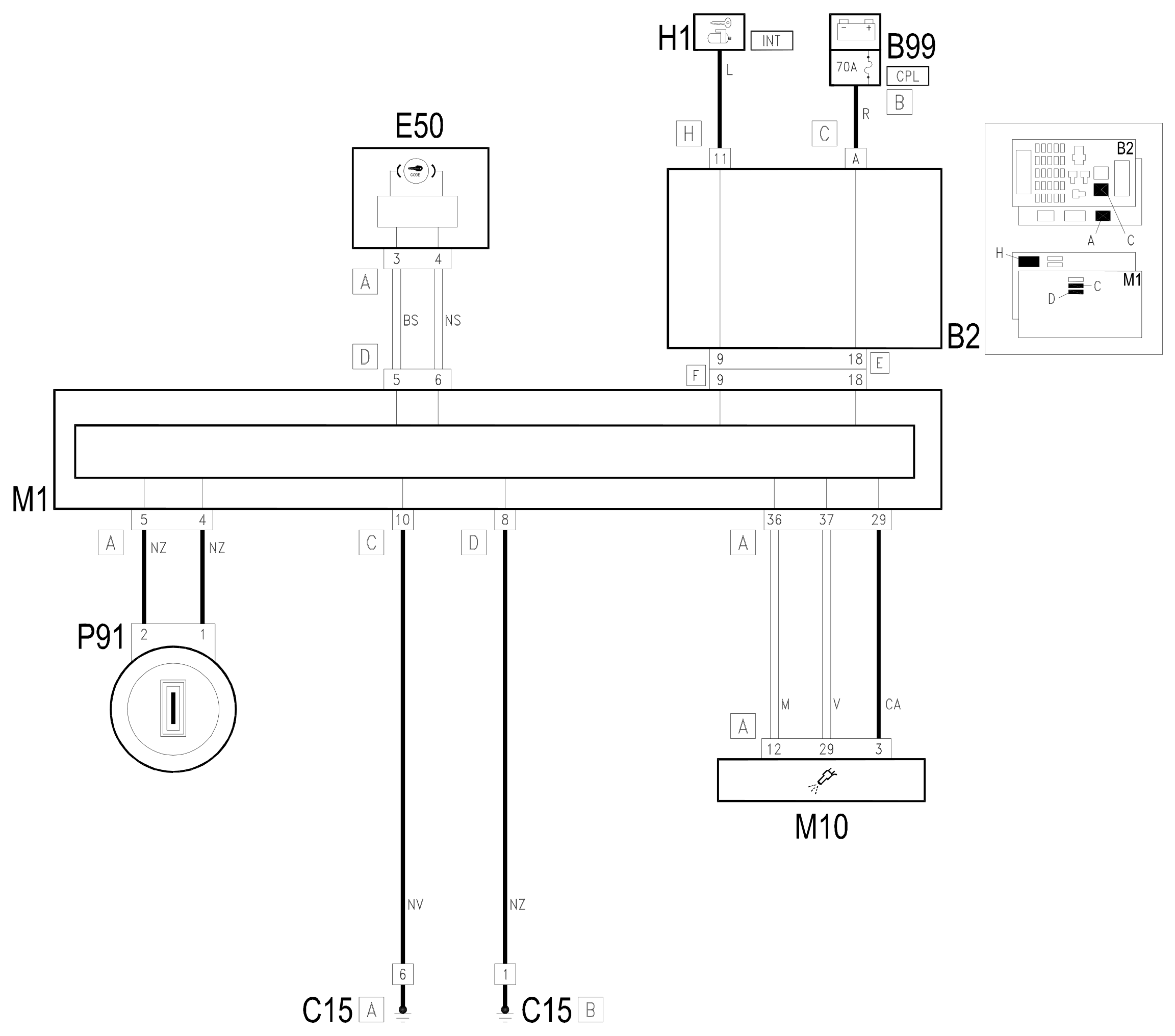 Wiring diagram E7010 CODE