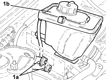 Power steering fluid reservoir - r+r - includes bleeding