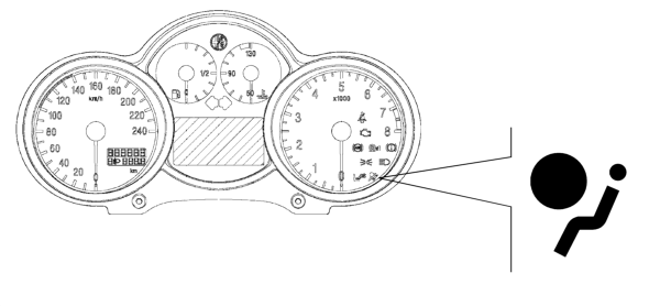 AIR BAG SYSTEM FAILURE WARNING LIGHT