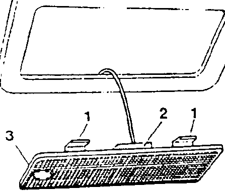 Rear central roof light unit with connectors