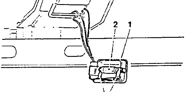 Diagram showing the light unit with parts labeled 1 and 2.