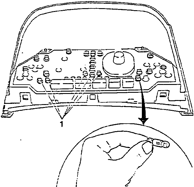 Diagram showing hand rotating a bulb socket anticlockwise