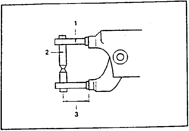 Welding arm assembly diagram showing parts labeled 1, 2, and 3