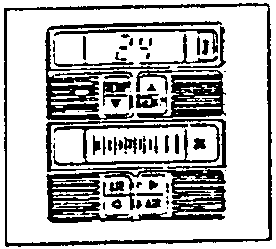 Display showing a numerical temperature reading of 24°C