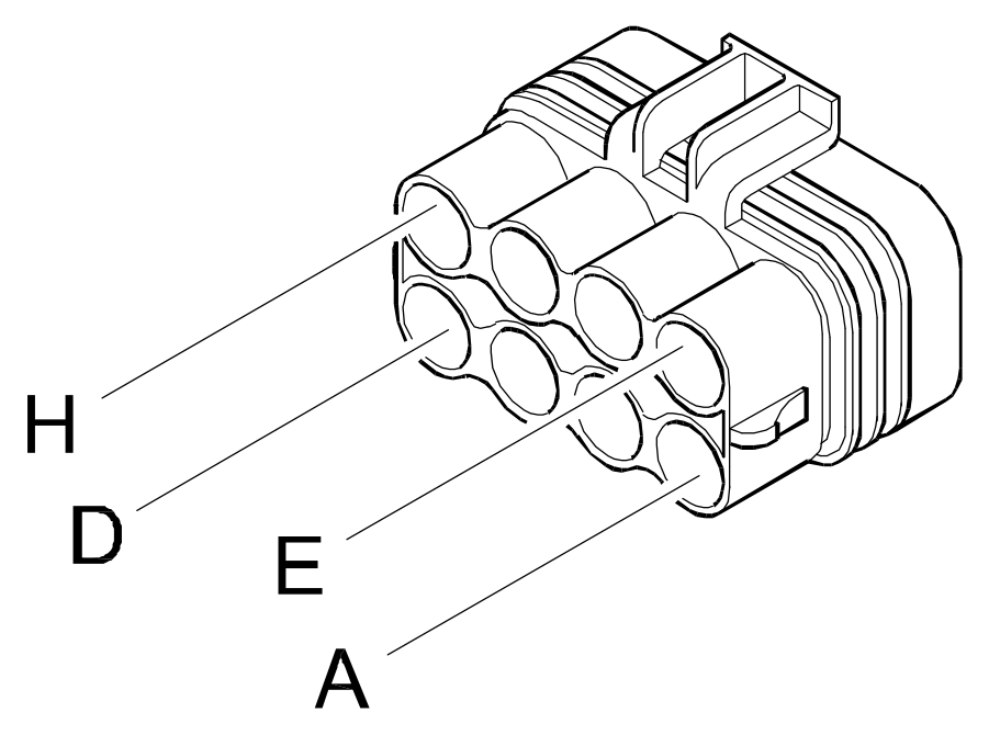 Connector D83, I.e. / transmission connection
