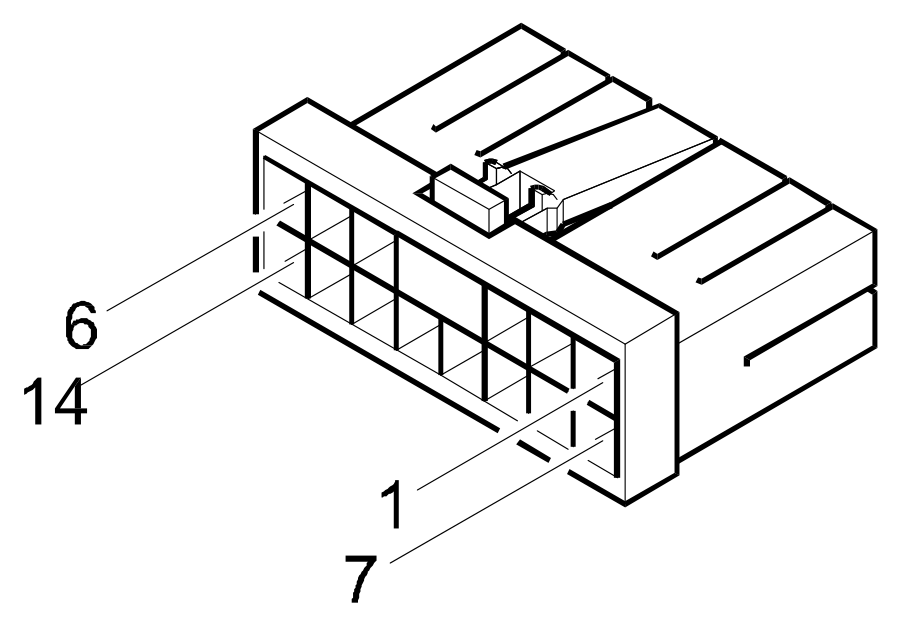 Connector D6A, Front / rear connection