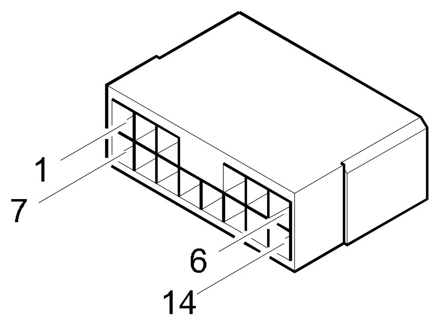 Connector D6B, Front / rear connection