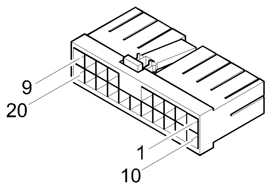 Connector D6B, Front / rear connection