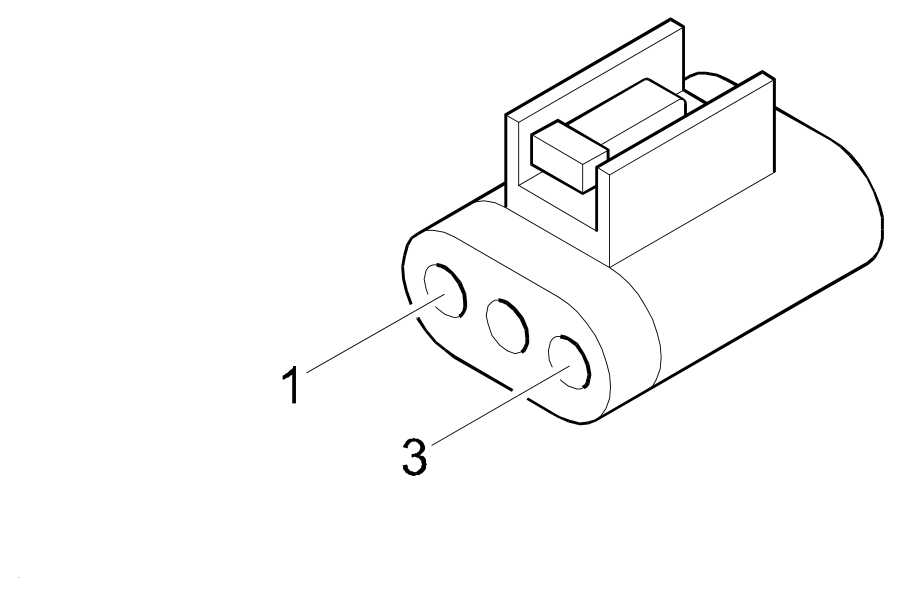 Connector D61C, Pretensioner connection