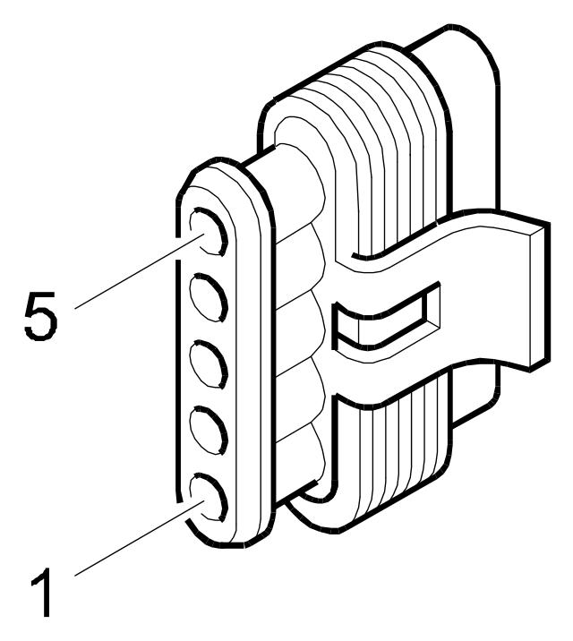 Connector D61A, Pretensioner connection