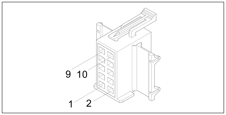 Connector D61D, Pretensioner connection