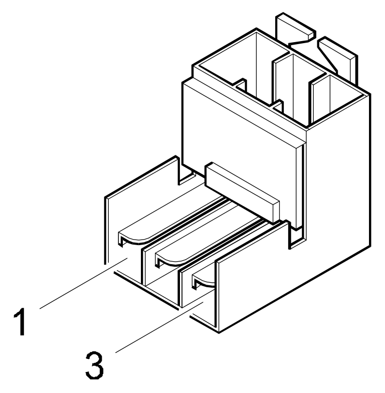 Connector D87, Left tailgate rear coupling/
