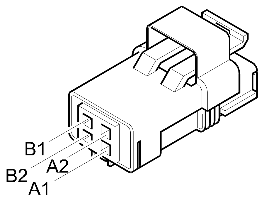 Connector P31, Rear right loudspeaker (wiring)