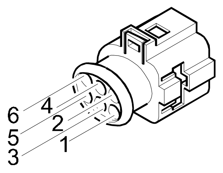Connector P52, Rear power point