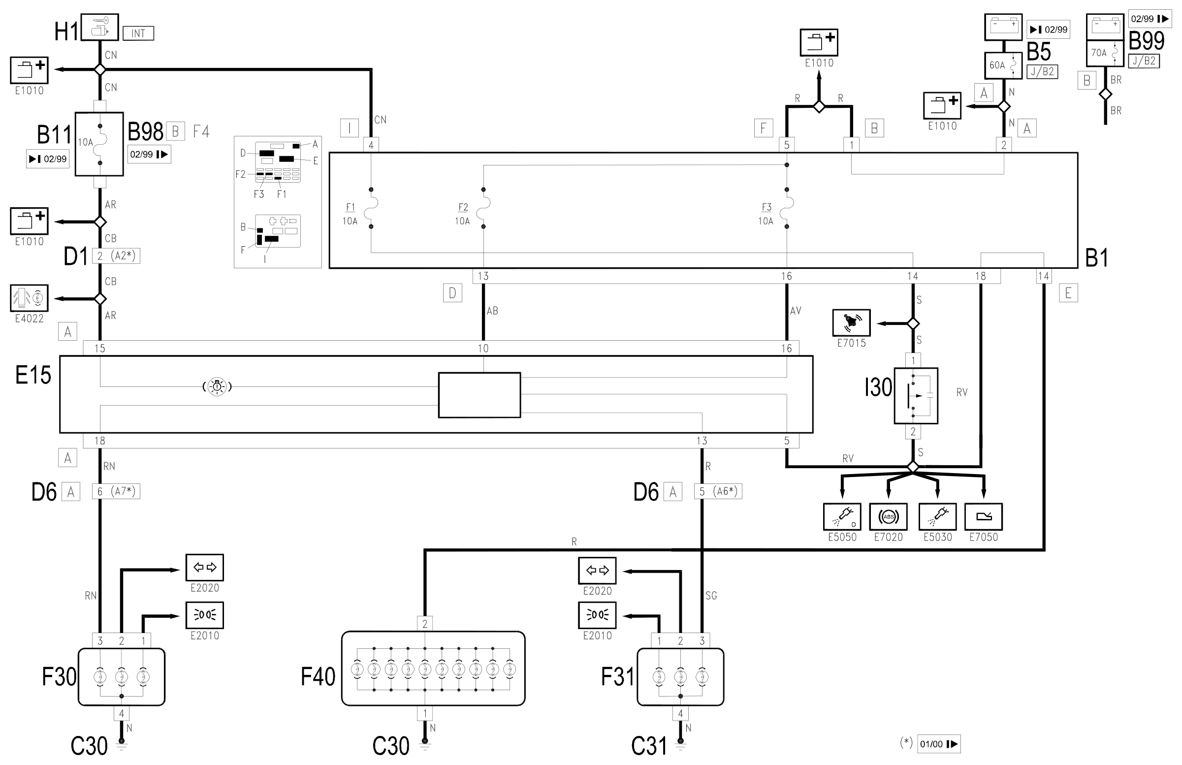 Wiring diagram E2021 STOP LIGHT