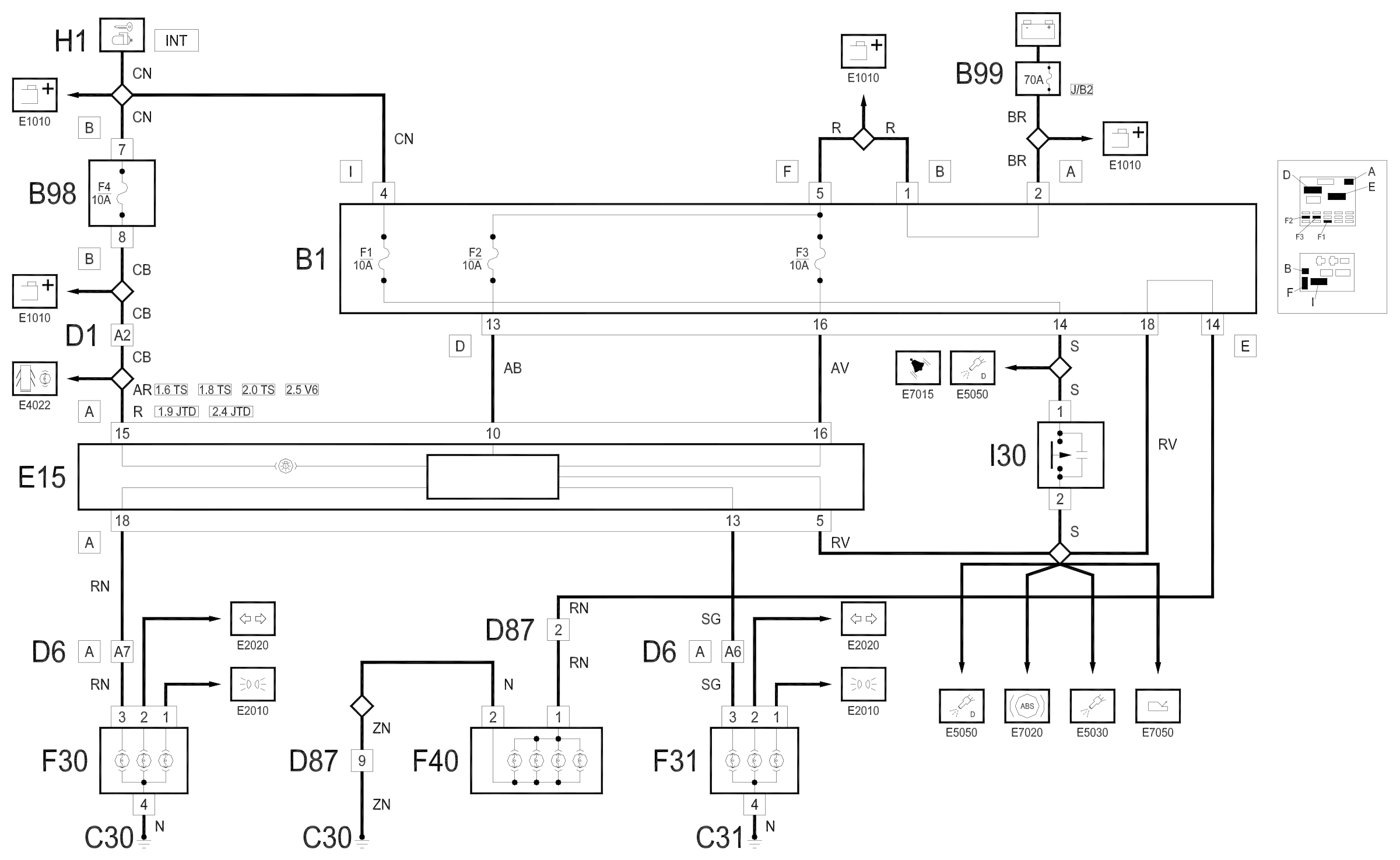 Wiring diagram E2021 STOP LIGHT