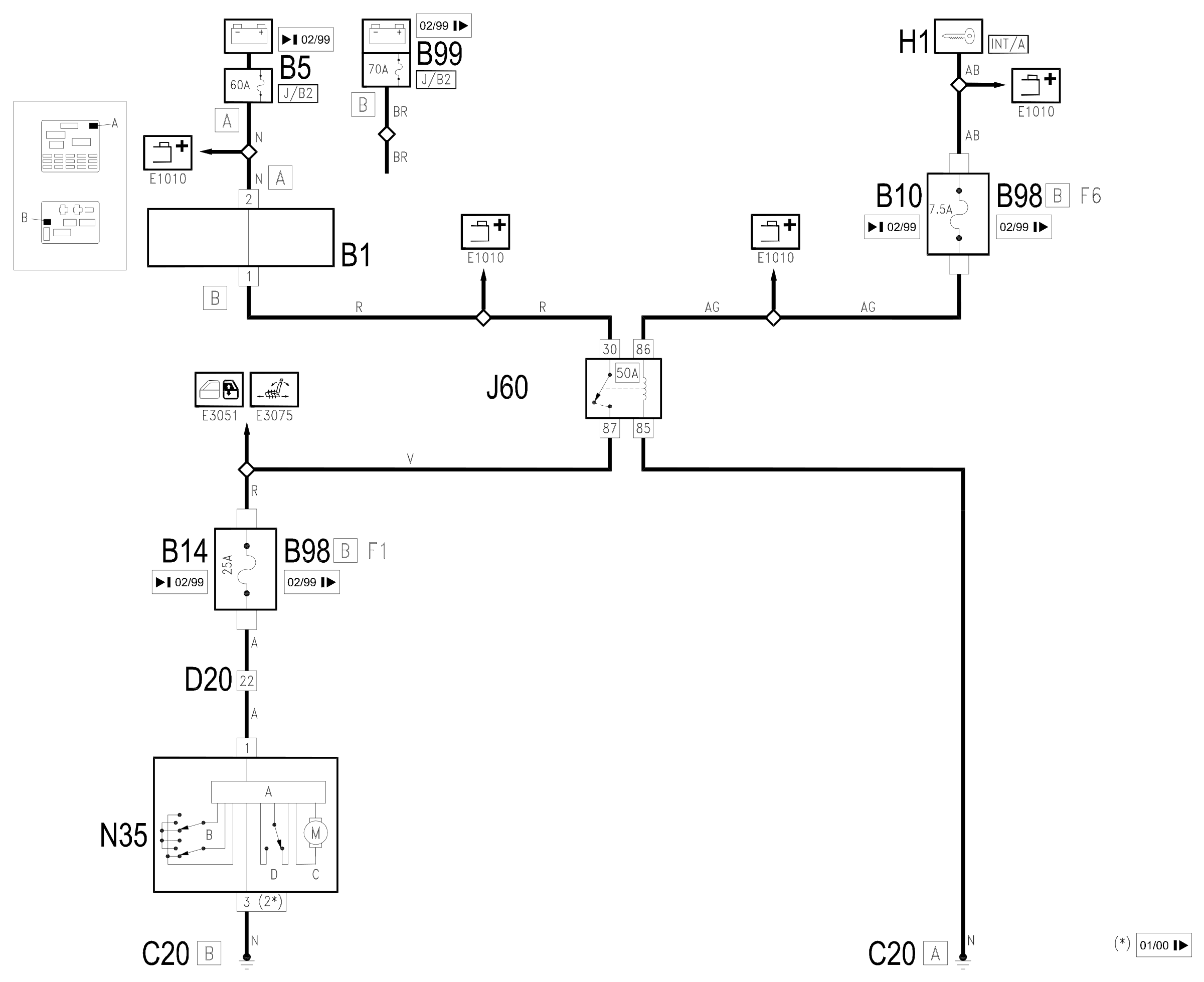 Wiring diagram E3060 SUN ROOF