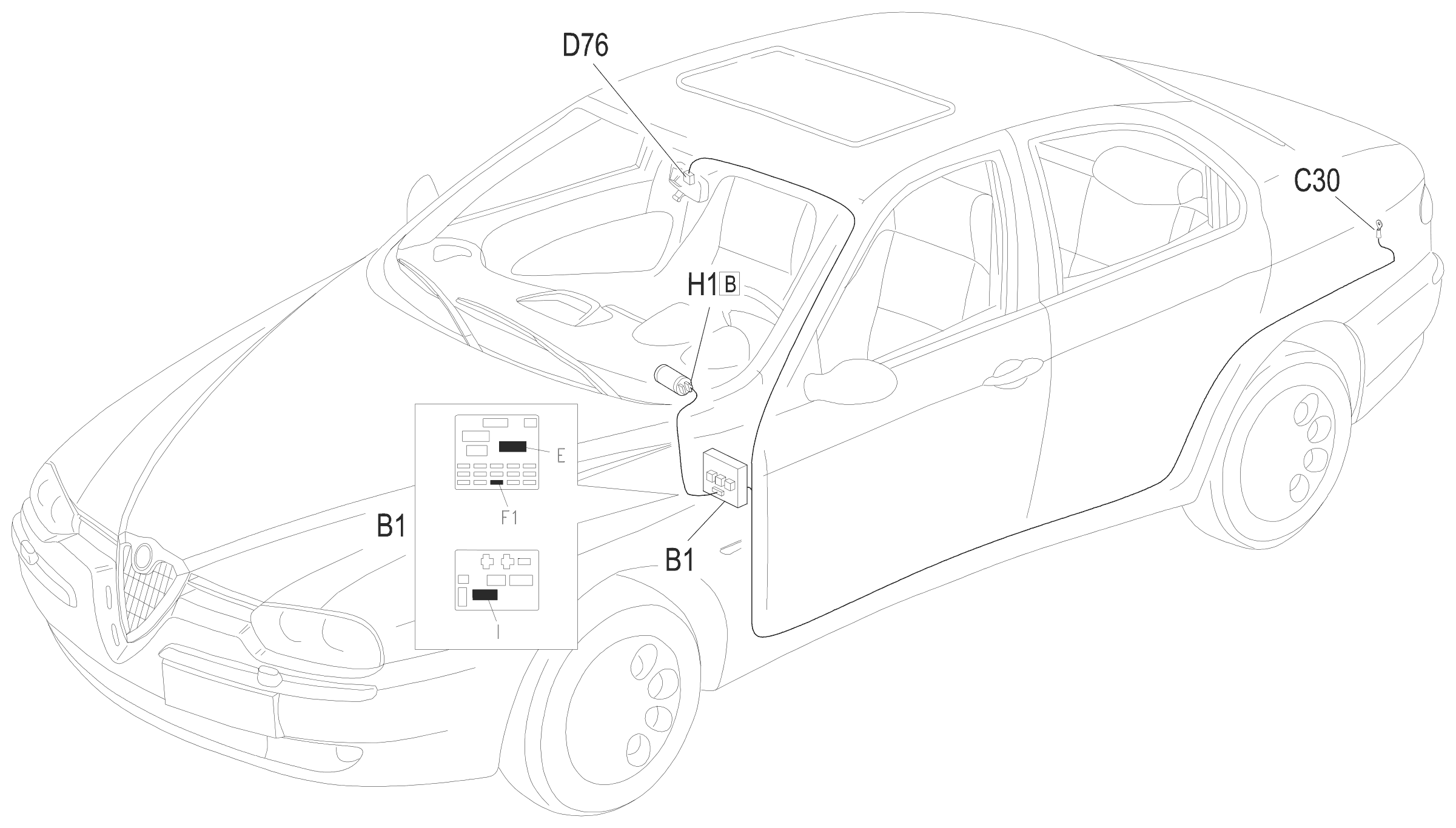 Location of components, E3590