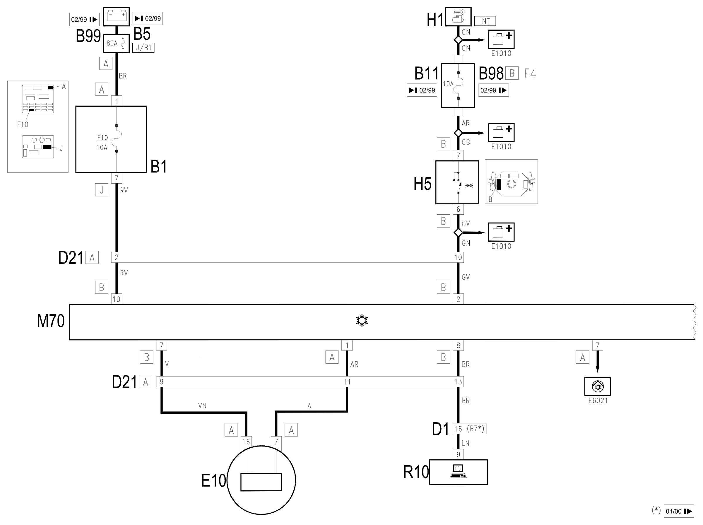Wiring diagram E6020 AIR CONDITIONER