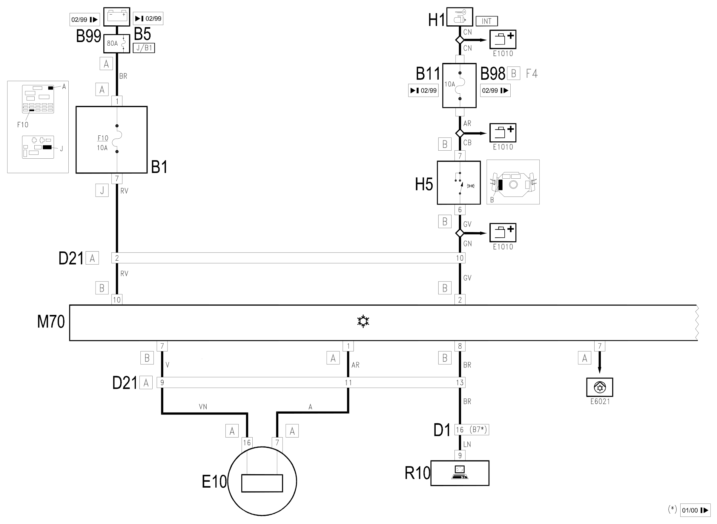 Wiring diagram E6020 AIR CONDITIONER
