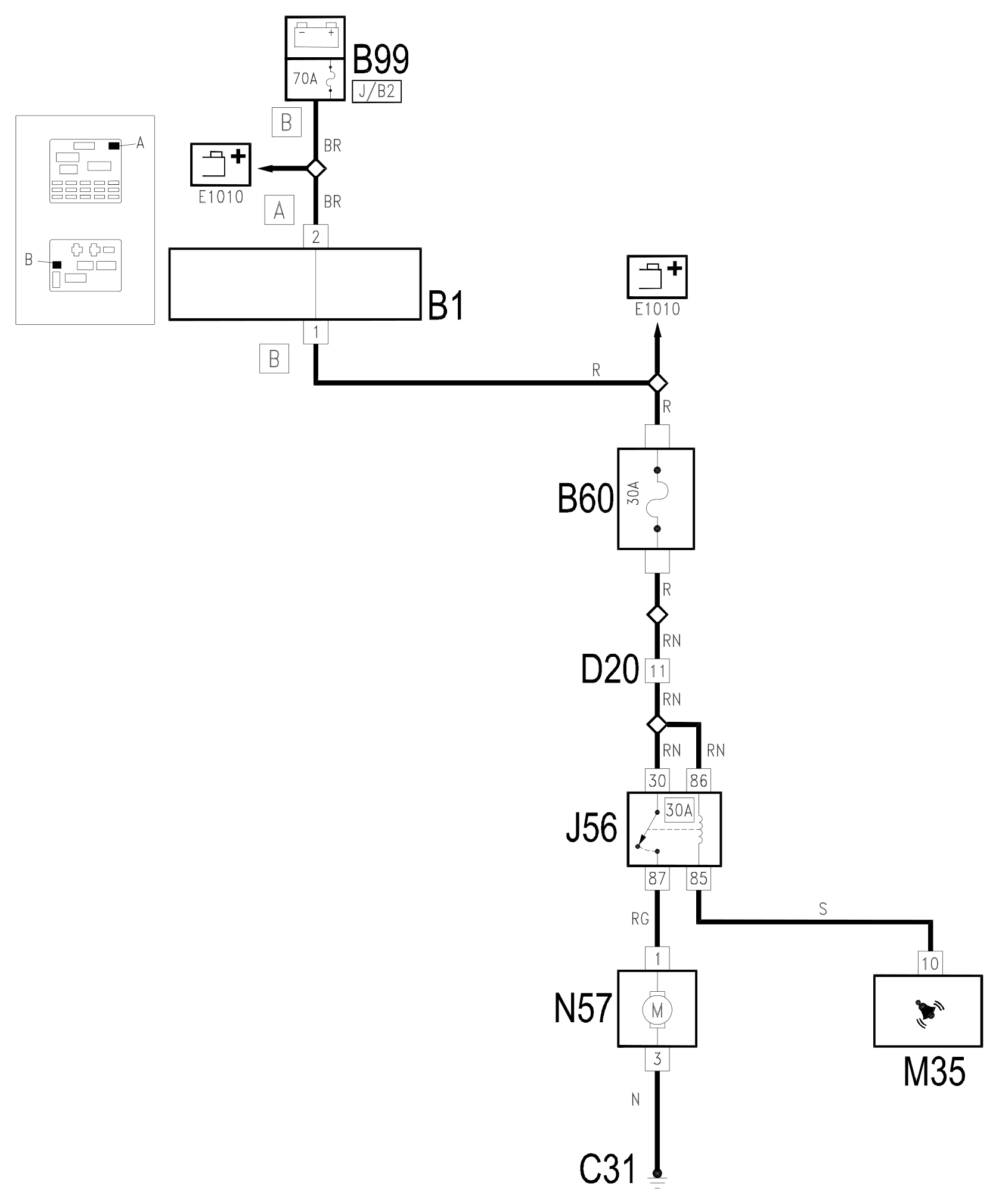 Wiring diagram E3046 BOOT OPENING