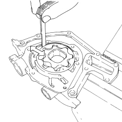 ENGINE OIL PUMP, REMOVED - CHECK AT BENCH