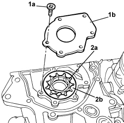 ENGINE OIL PUMP, REMOVED - CHECK AT BENCH
