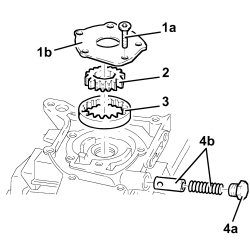 ENGINE OIL PUMP, REMOVED - CHECK AT BENCH