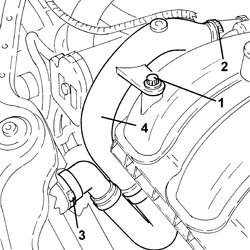 LOWER RADIATOR COOLANT OUTLET HOSE - R.R.