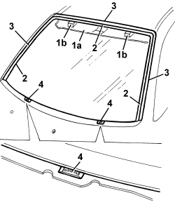 WINDSCREEN GLASS - R.R INCLUDING CLEANING HOUSING