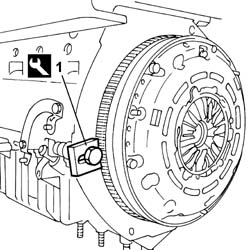 TOOTHED TIMING BELT - R R WITH ENGINE REMOVED