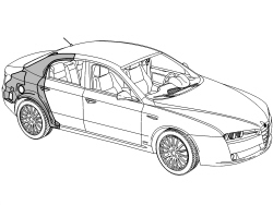 R.R. REAR WING FRAME