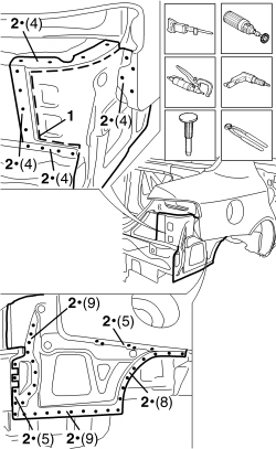 R.R. REAR WING LOWER FRAME