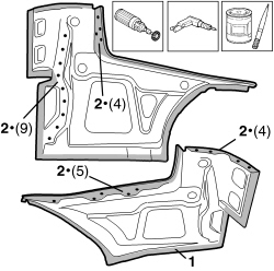 R.R. REAR WING LOWER FRAME