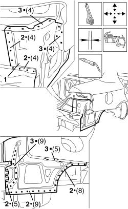 R.R. REAR WING LOWER FRAME