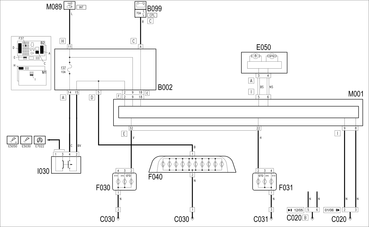BRAKE LIGHTS - WIRING DIAGRAM