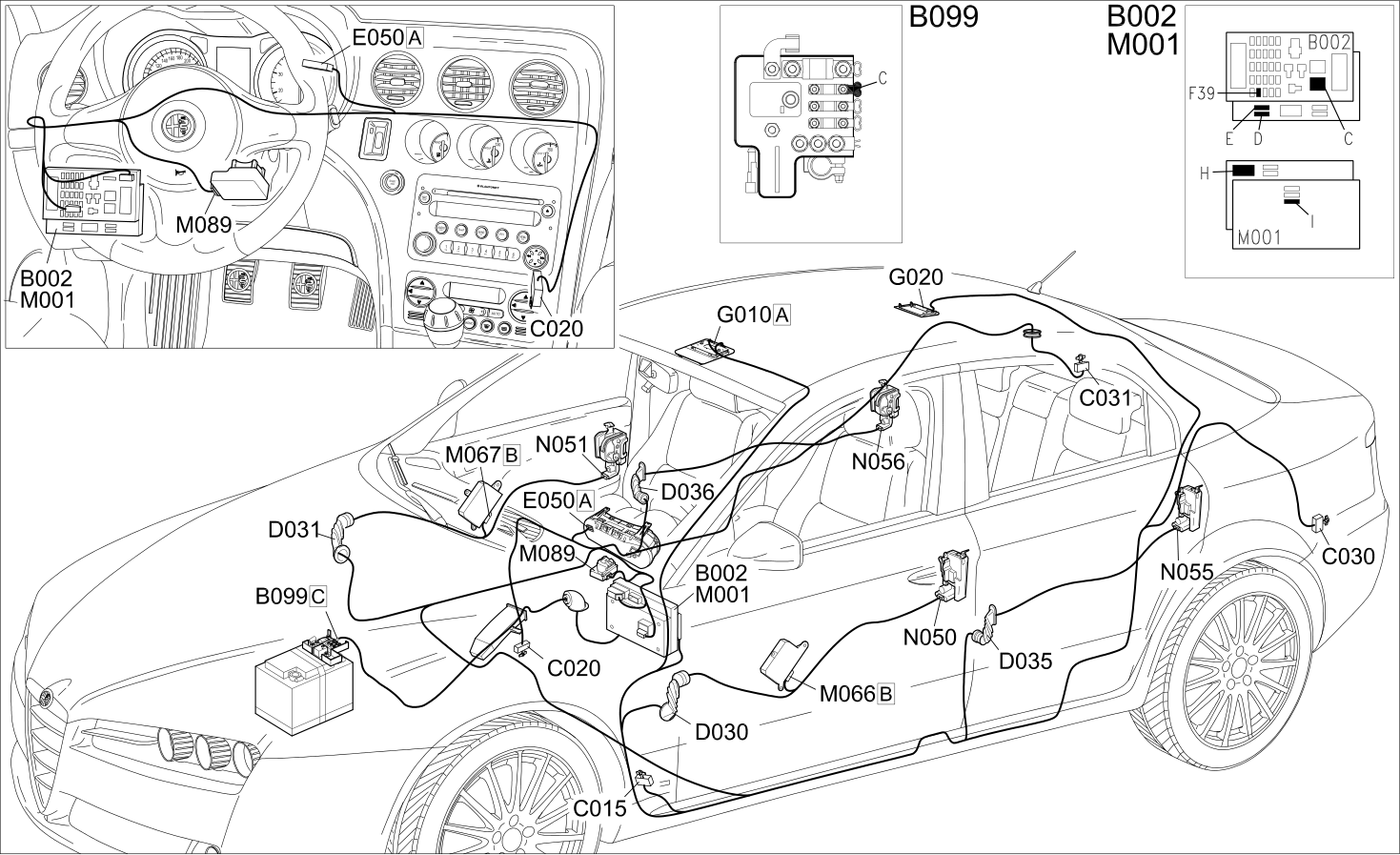 COURTESY LIGHTS - COMPONENT LOCATION