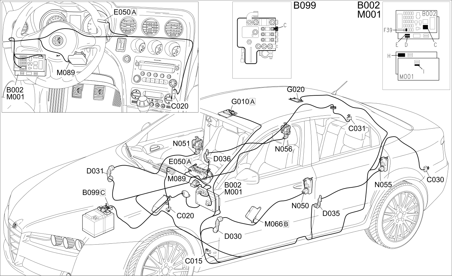 COURTESY LIGHTS - COMPONENT LOCATION
